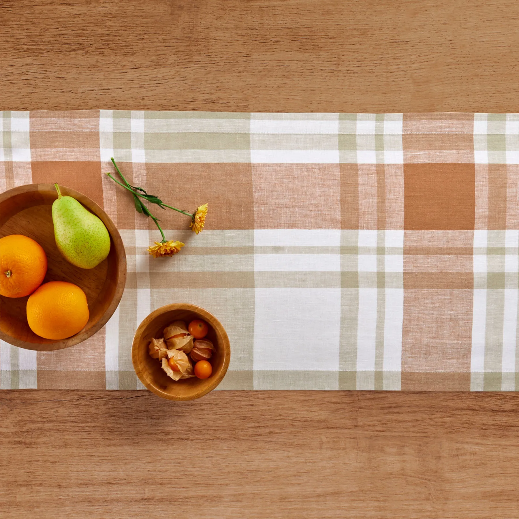 Fall Harvest Plaid Table Runner