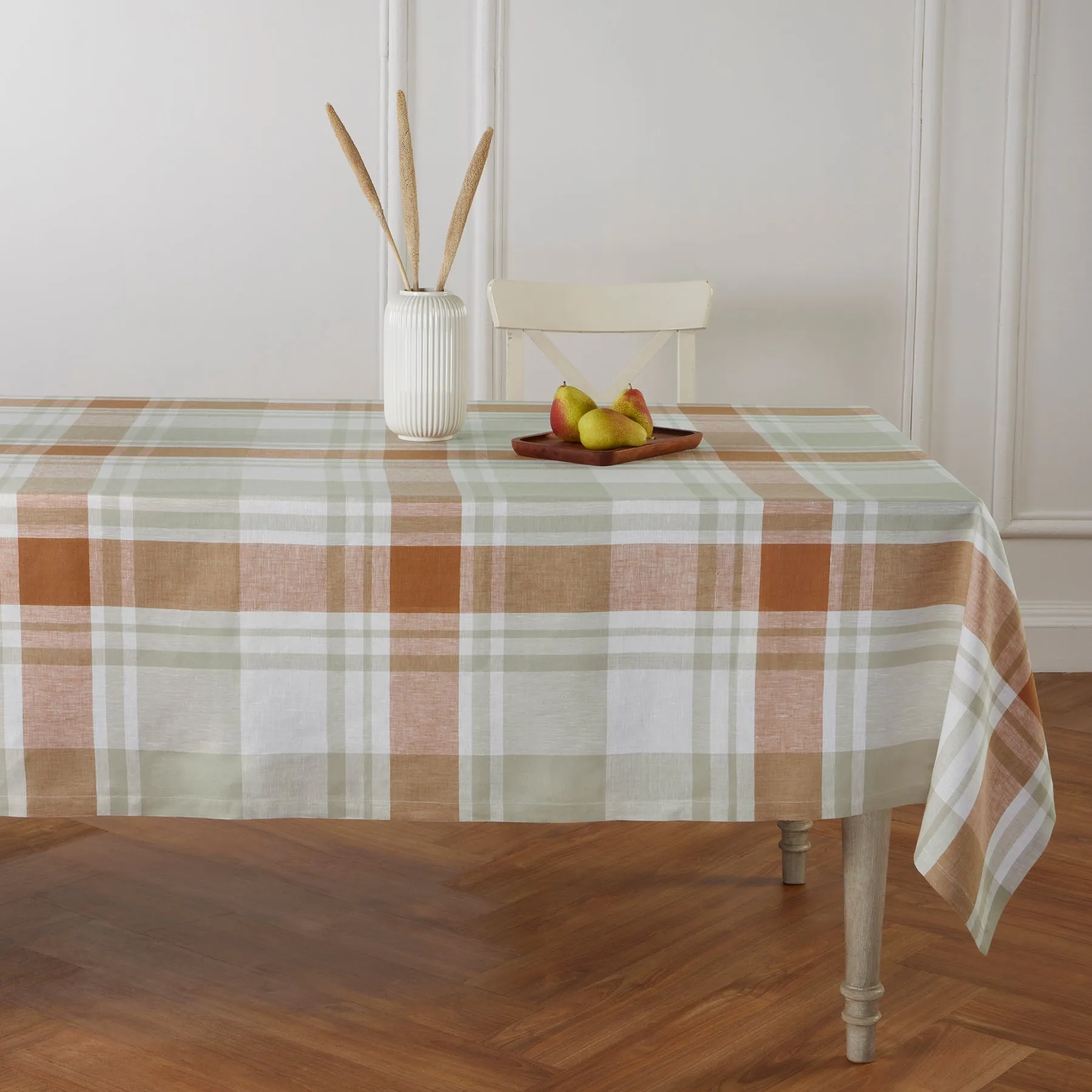 Fall Harvest Plaid Tablecloth