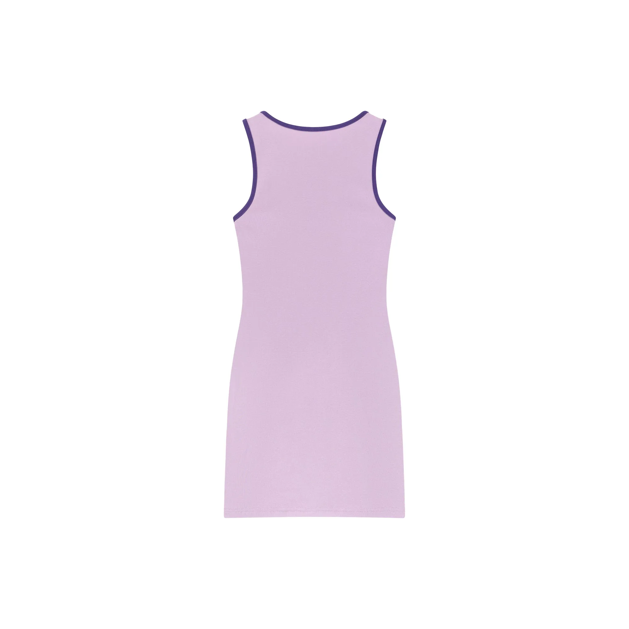 Fall In Love With Chuu Color Lined Sleeveless Mini T-Shirt Dress