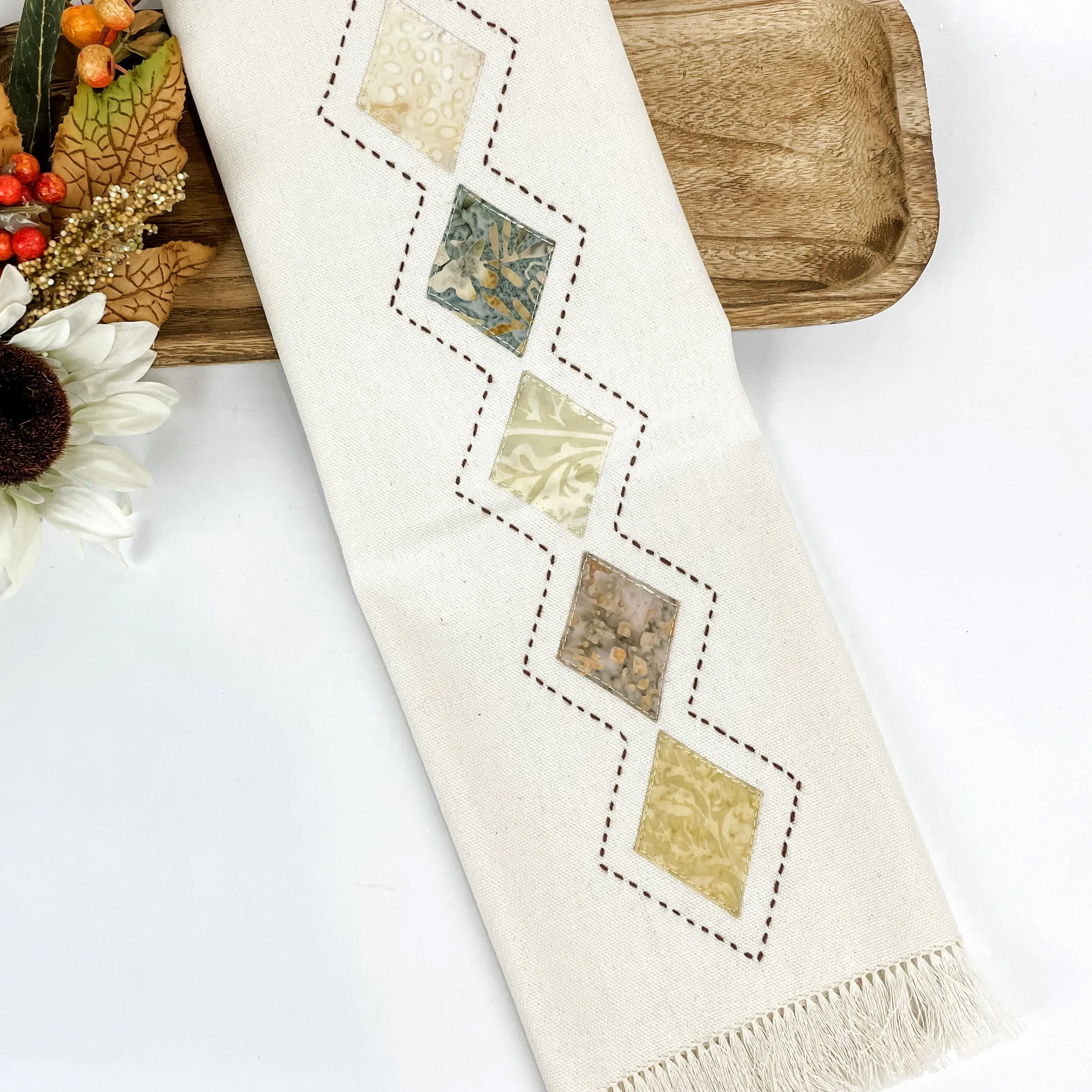 Fall Patchwork Tea Towel