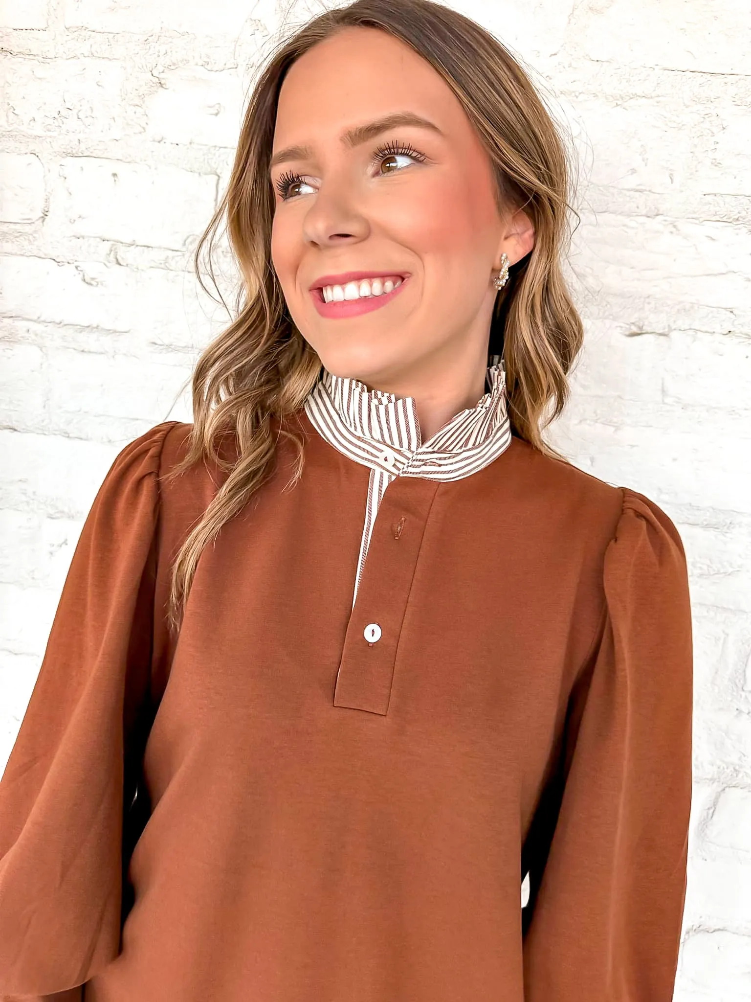 Fall Sentiments Brown Top