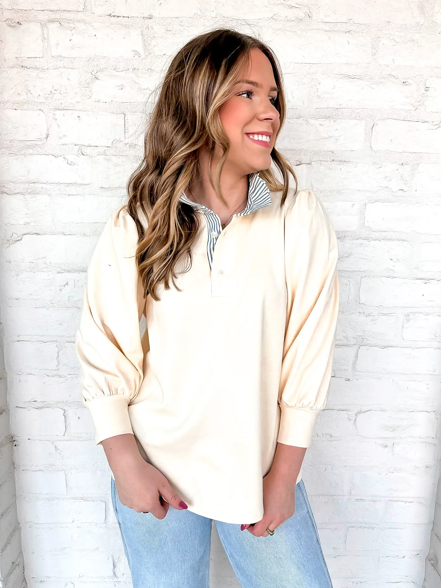 Fall Sentiments Cream Top