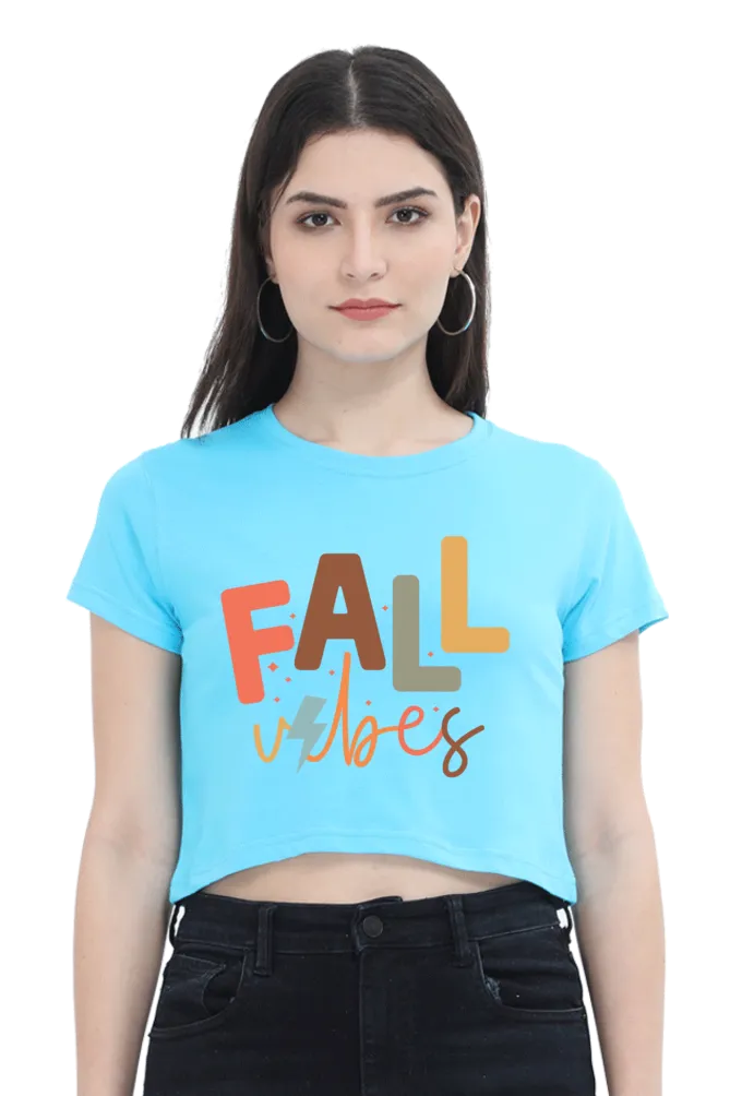 Fall Vibes Women’s Crop Top – Embrace Autumn Style
