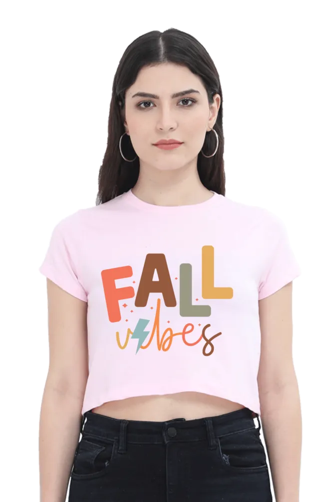 Fall Vibes Women’s Crop Top – Embrace Autumn Style