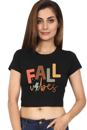 Fall Vibes Women’s Crop Top – Embrace Autumn Style