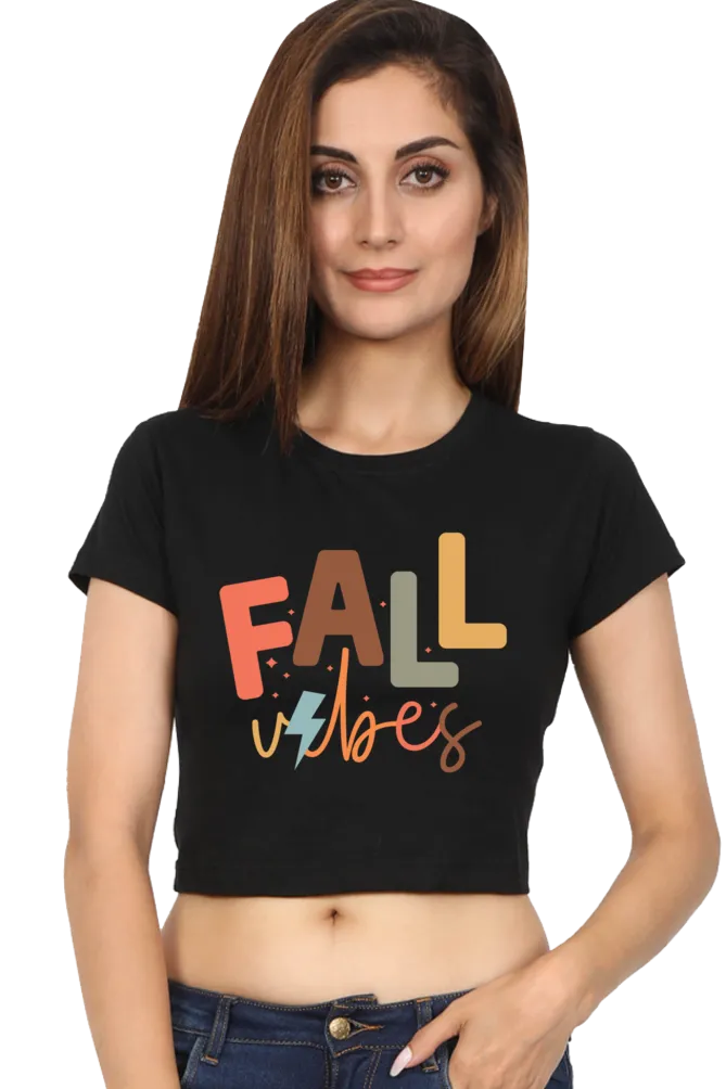 Fall Vibes Women’s Crop Top – Embrace Autumn Style