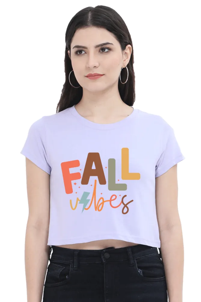 Fall Vibes Women’s Crop Top – Embrace Autumn Style