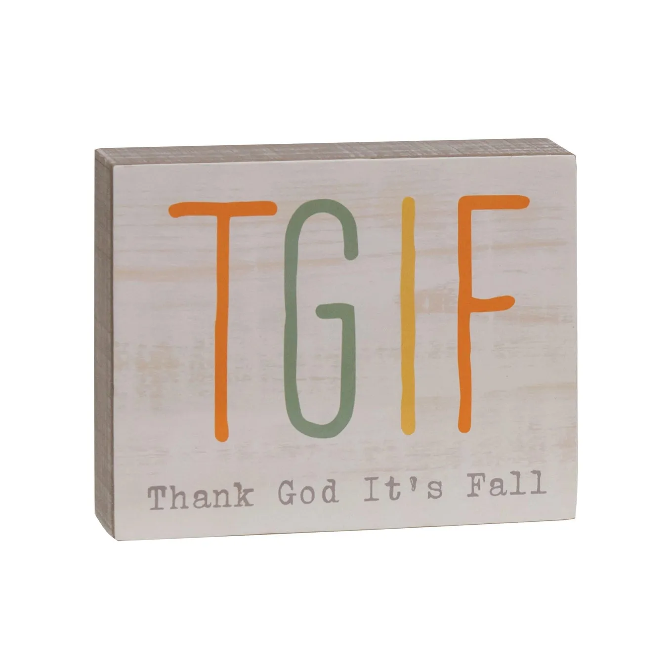Fall Wood Decor Block, TGIF