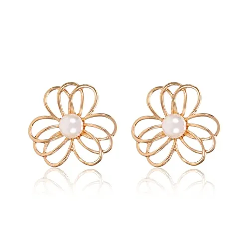 Fashion Gold Flower Earrings