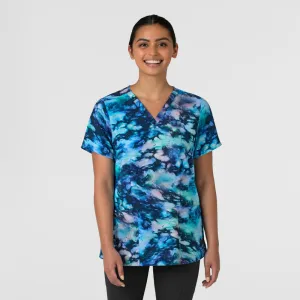 Fashion Prints Women's Fitted V-Neck Print Top (6657)