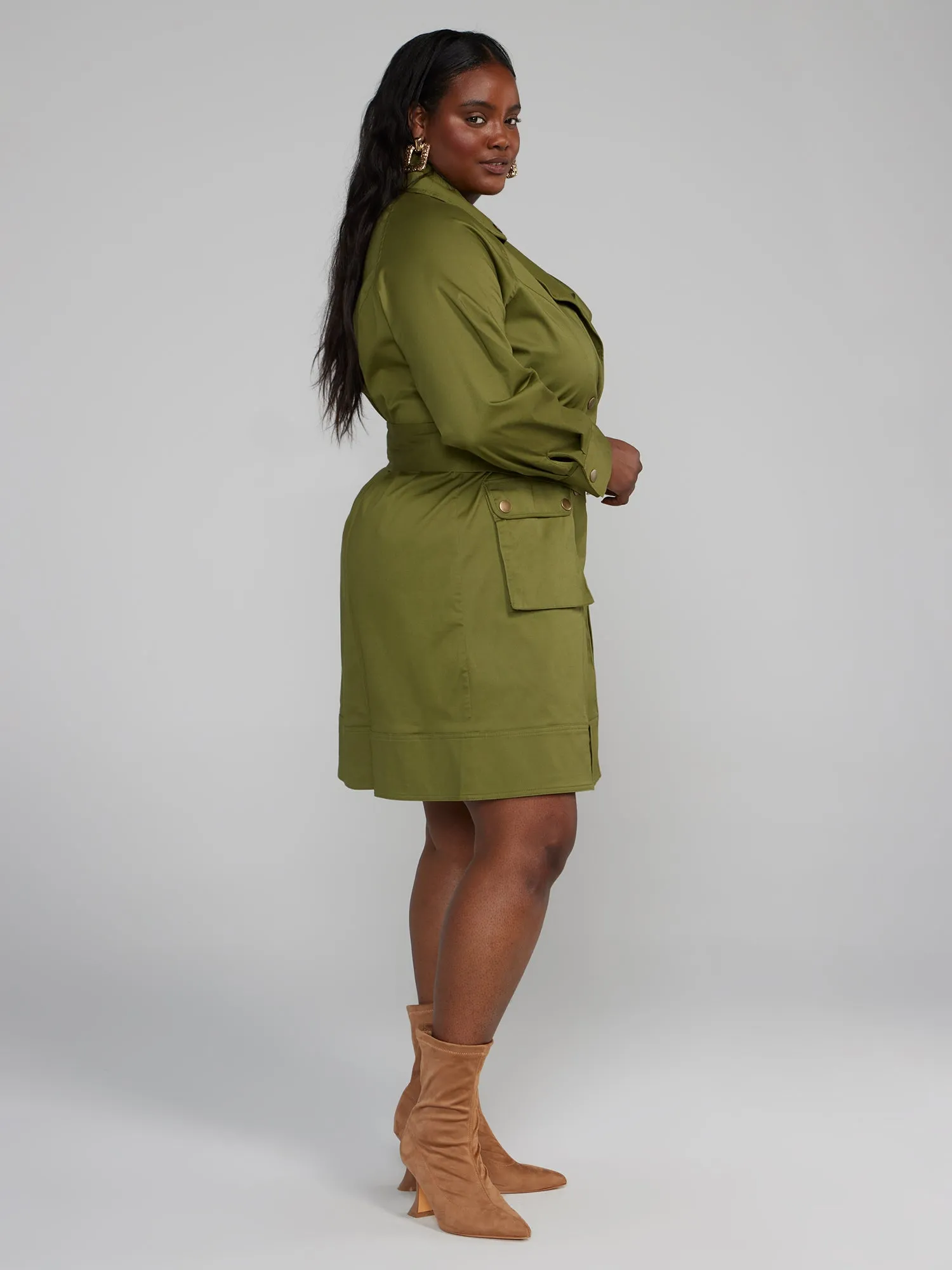 Fashion To Figure - Moto Belted Mini Dress