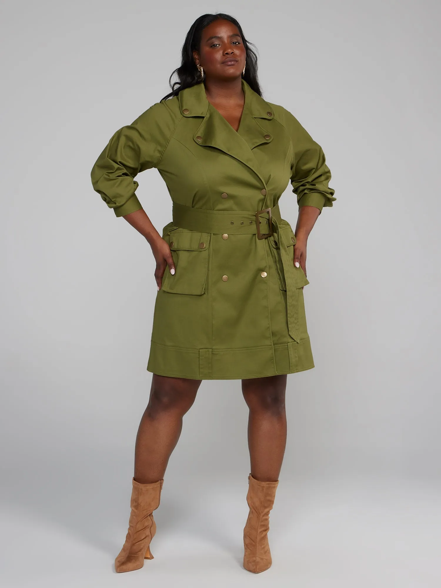 Fashion To Figure - Moto Belted Mini Dress