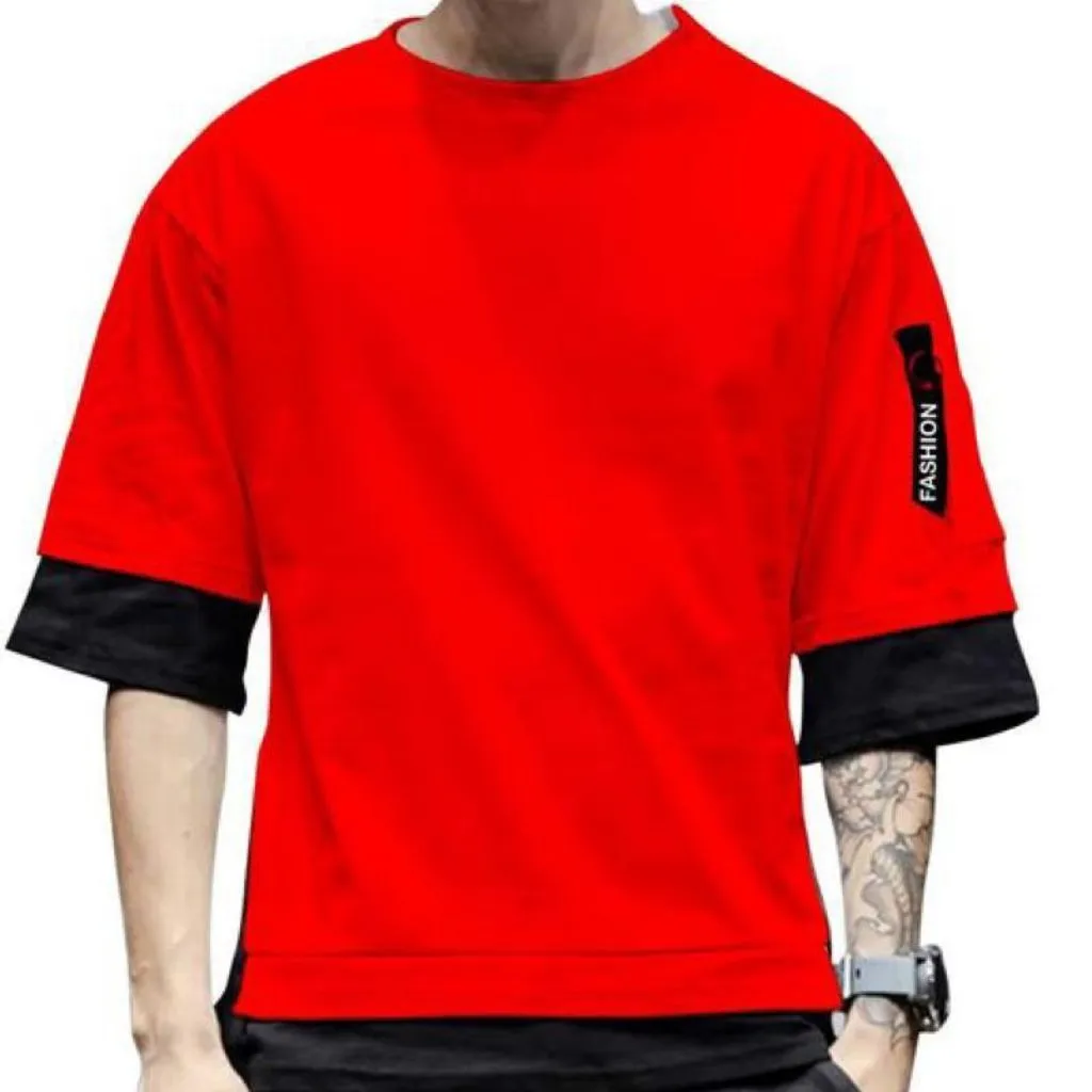 Fashionable Casual Solid T-Shirt For Men