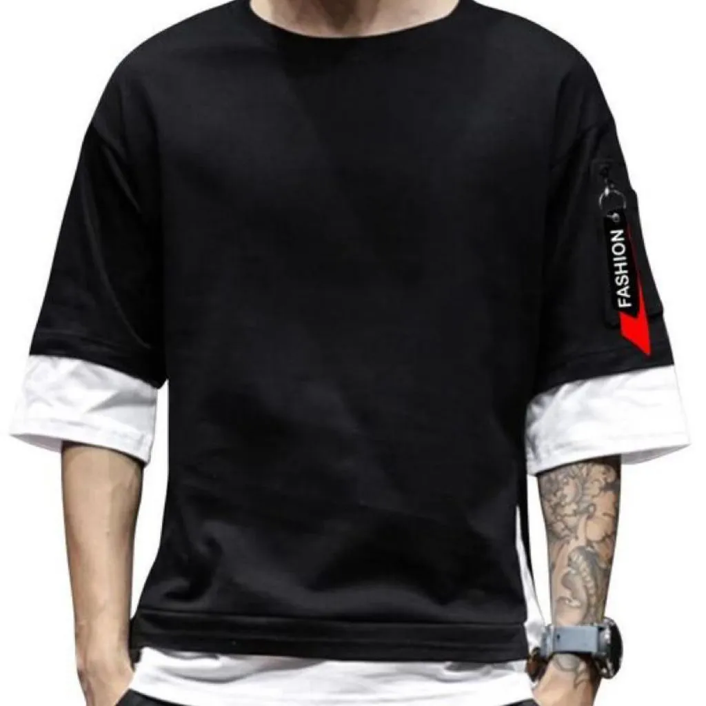 Fashionable Casual Solid T-Shirt For Men