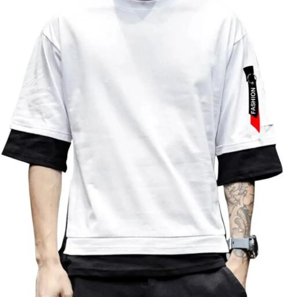 Fashionable Casual Solid T-Shirt For Men