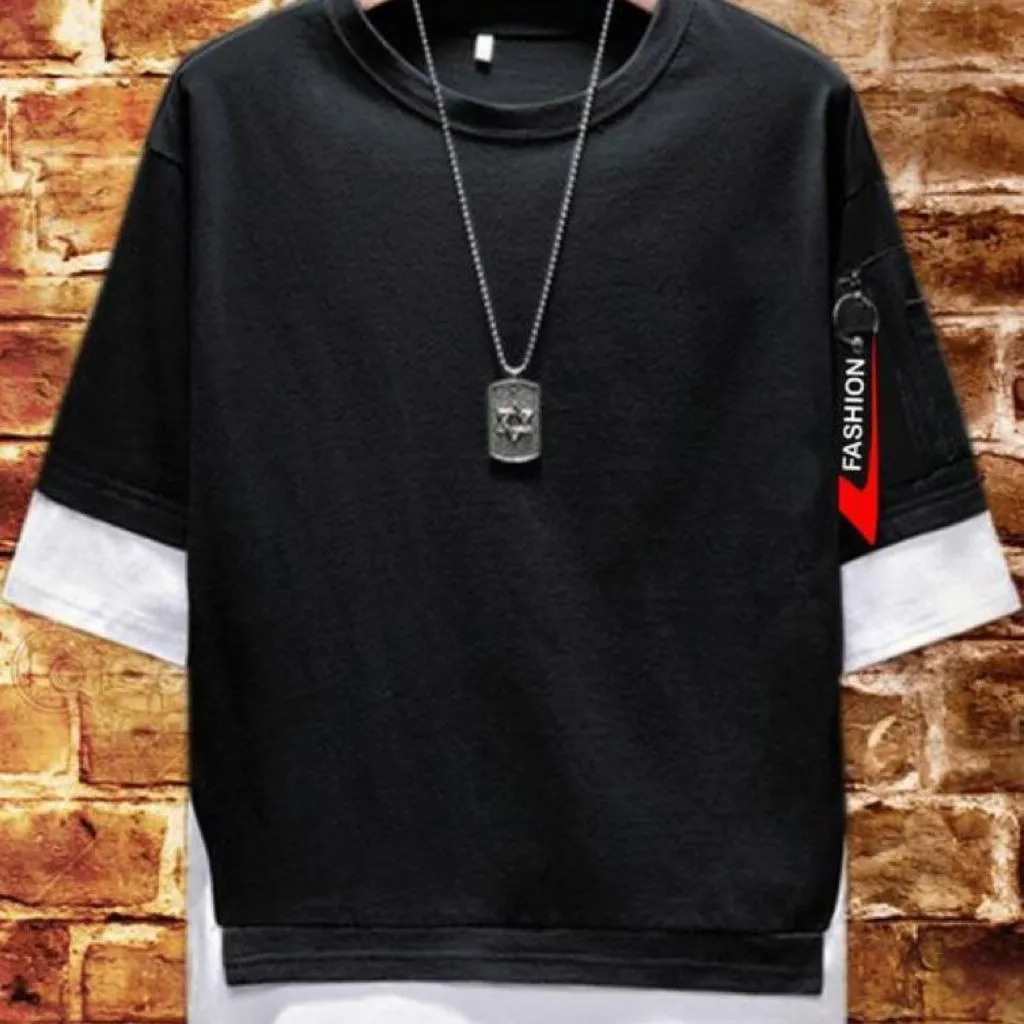 Fashionable Casual Solid T-Shirt For Men