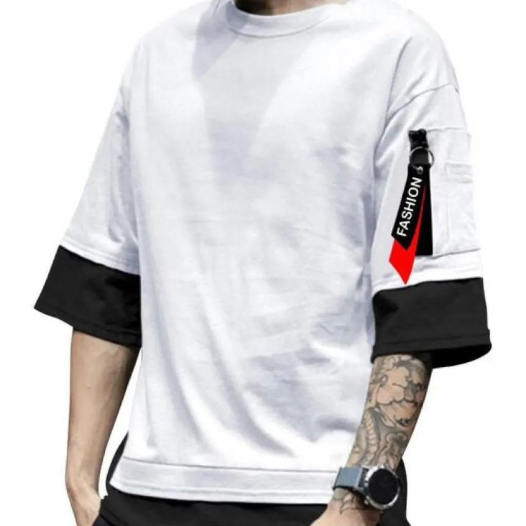 Fashionable Casual Solid T-Shirt For Men
