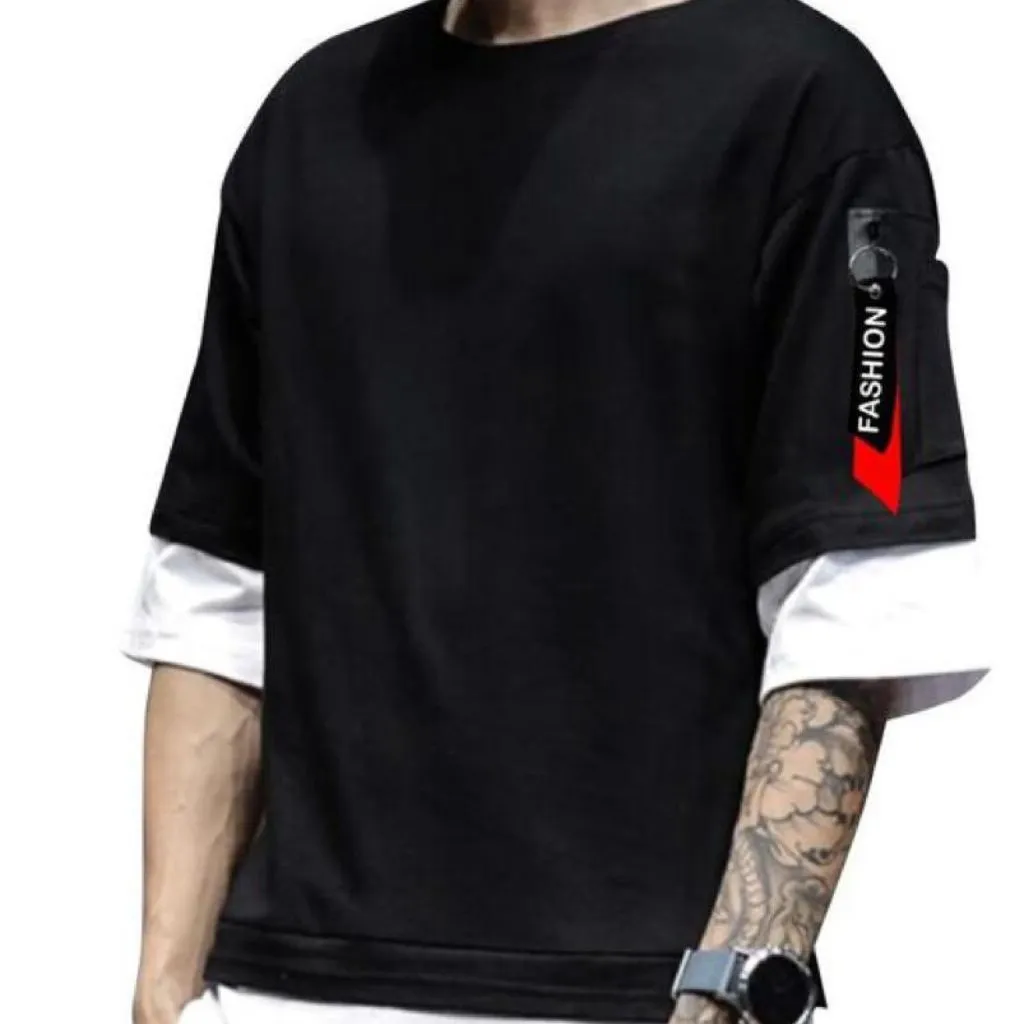 Fashionable Casual Solid T-Shirt For Men