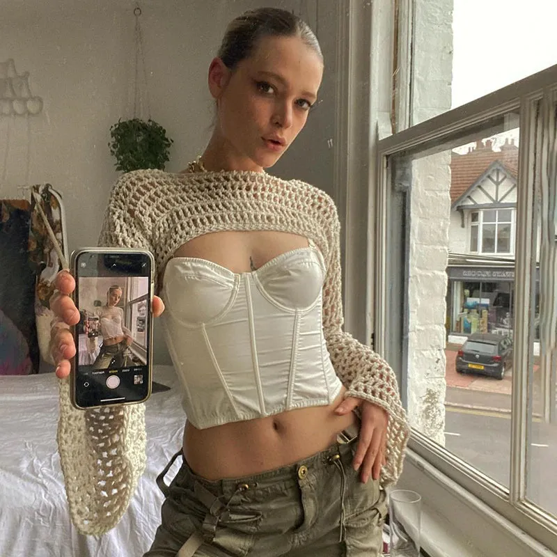 Fashionkova Tiphane Knit Crop Top