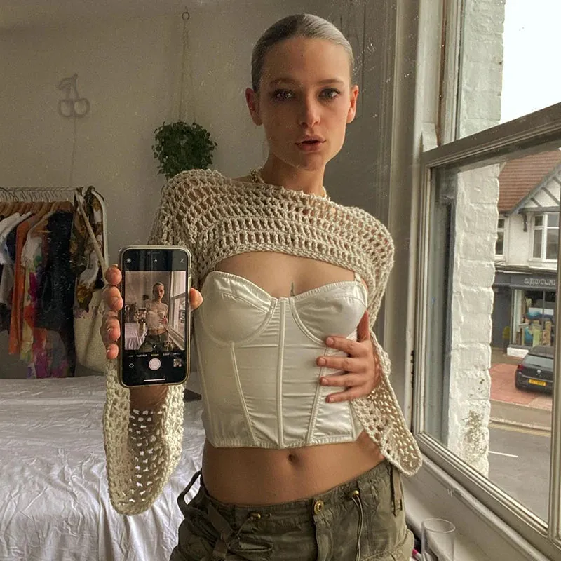Fashionkova Tiphane Knit Crop Top