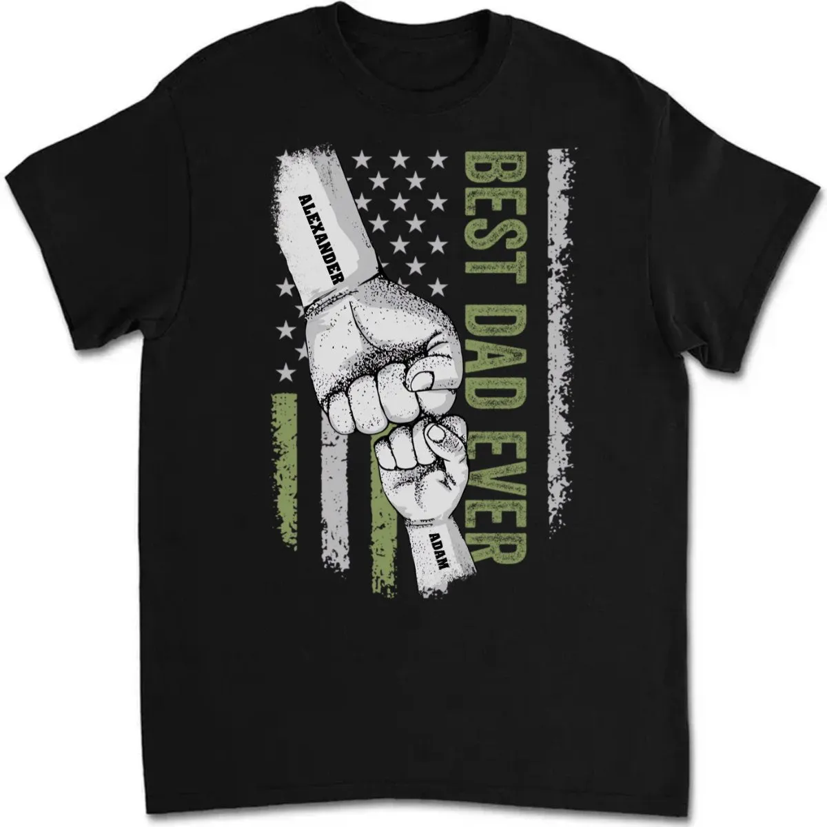 Father - Best Dad Ever -  Personalized Unisex T-shirt