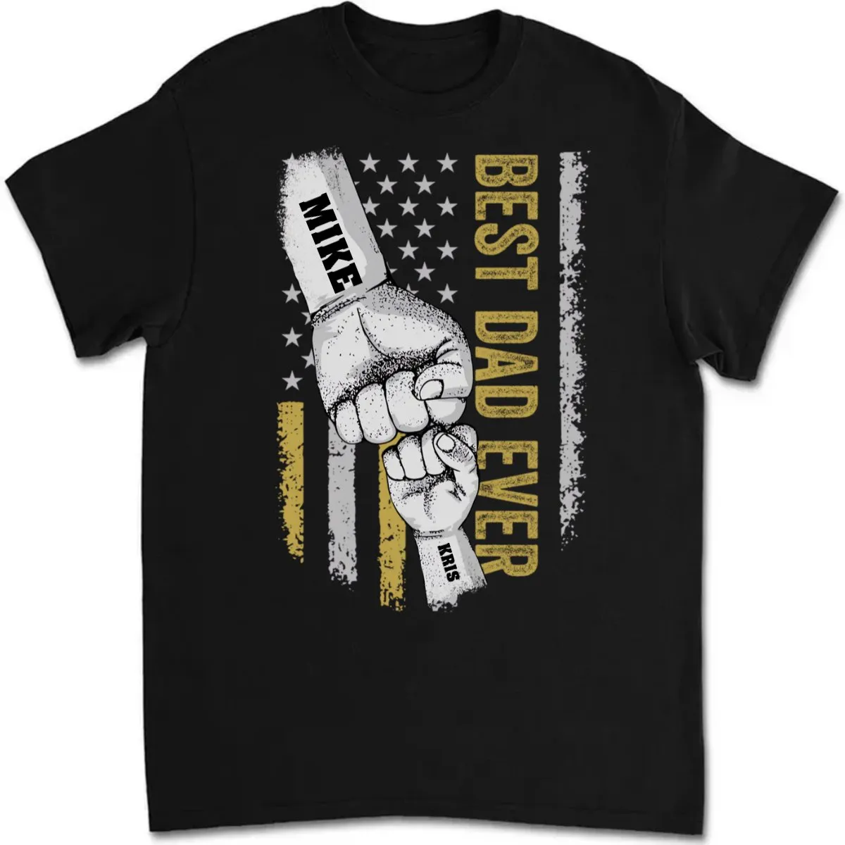Father - Best Dad Ever -  Personalized Unisex T-shirt