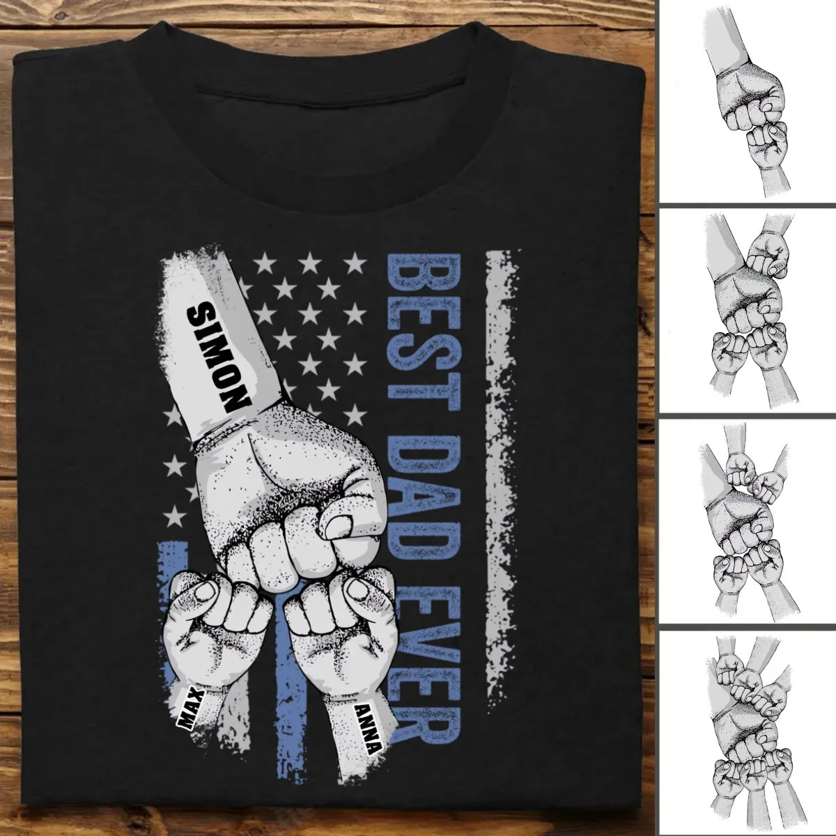 Father - Best Dad Ever -  Personalized Unisex T-shirt