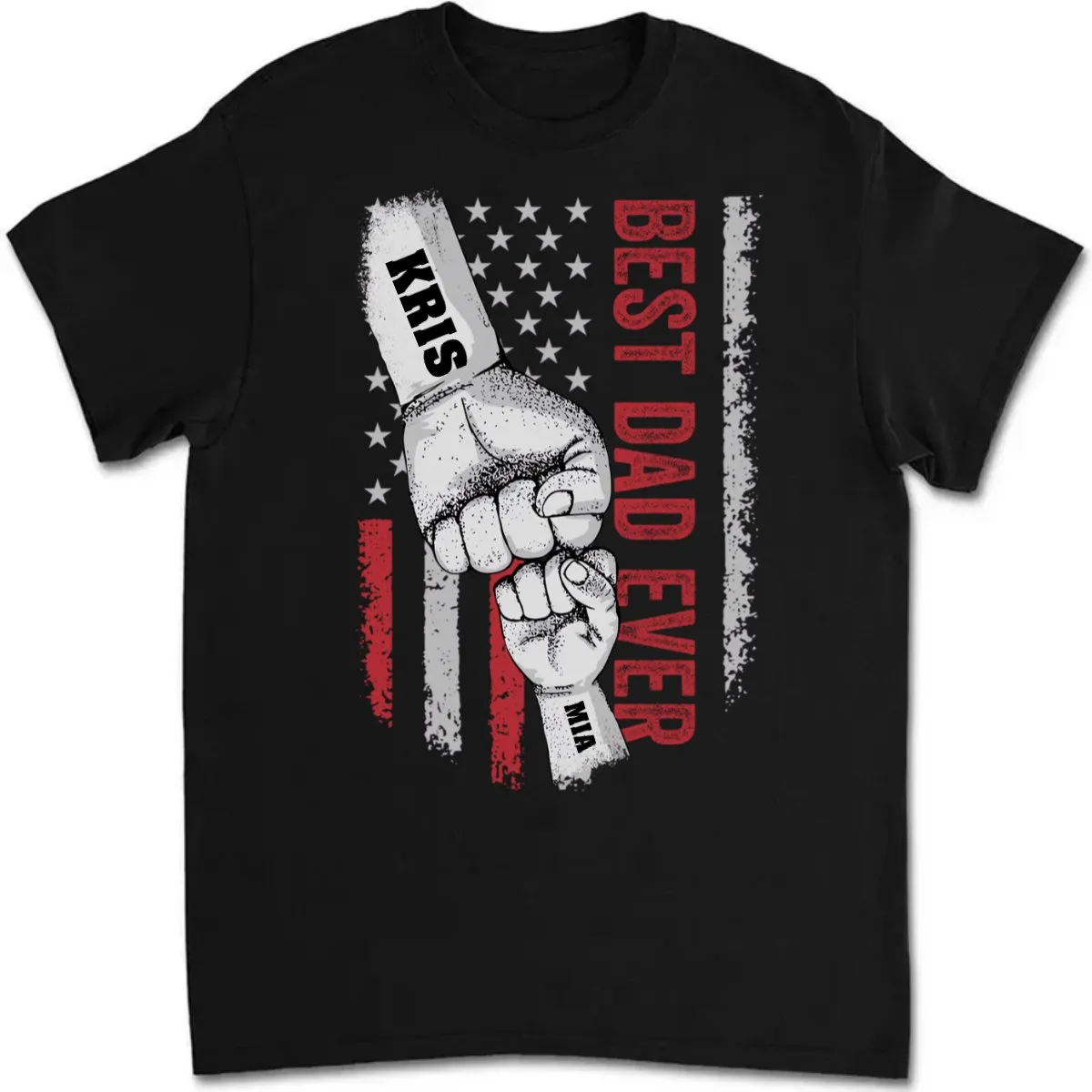 Father - Best Dad Ever -  Personalized Unisex T-shirt