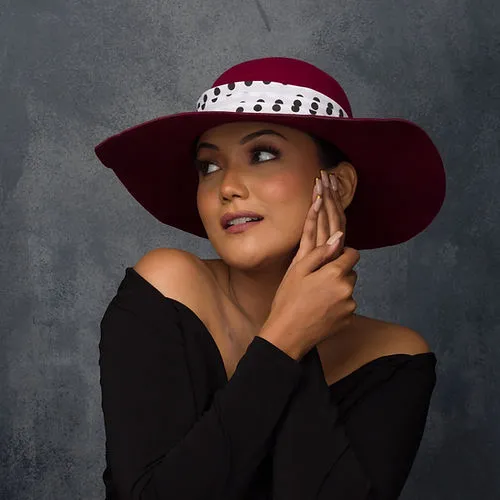 Felt Hat Burgandy Dress Hat (Onyx)