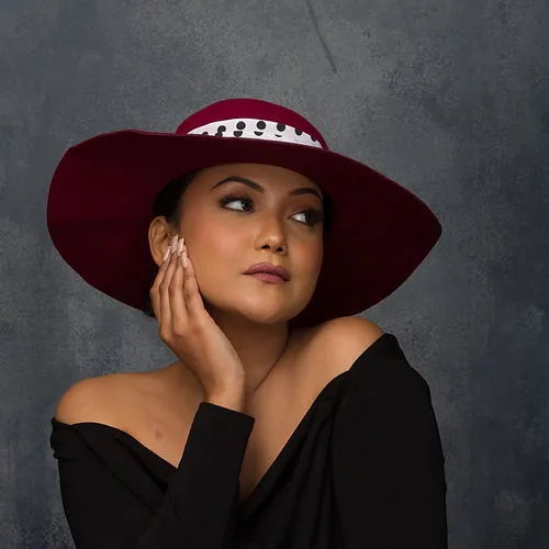 Felt Hat Burgandy Dress Hat (Onyx)