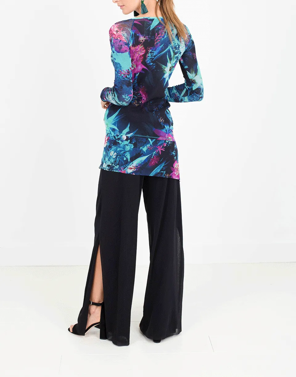 Floral Asymmetrical Top