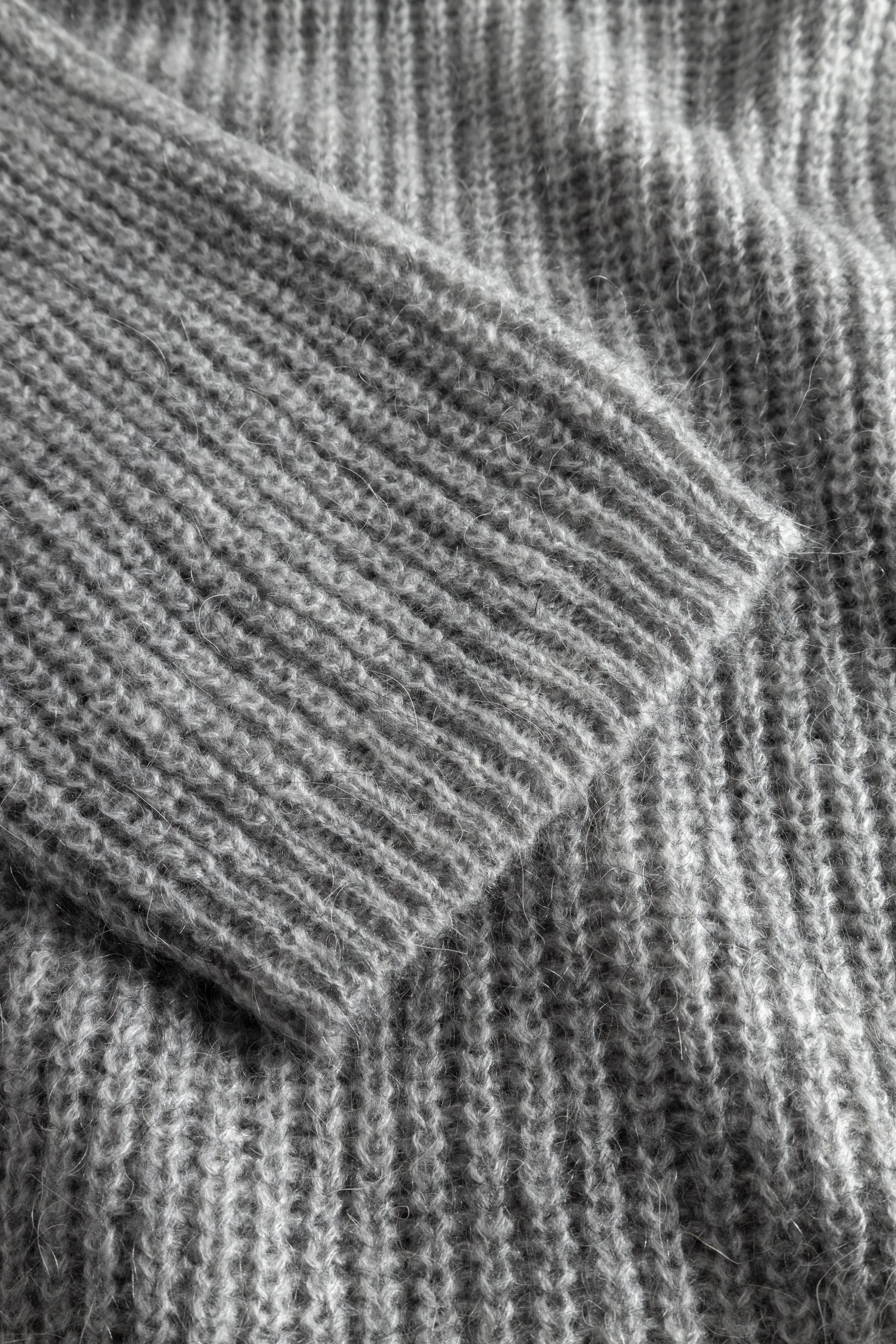 Florie Zip Knit - Lt Grey Melange