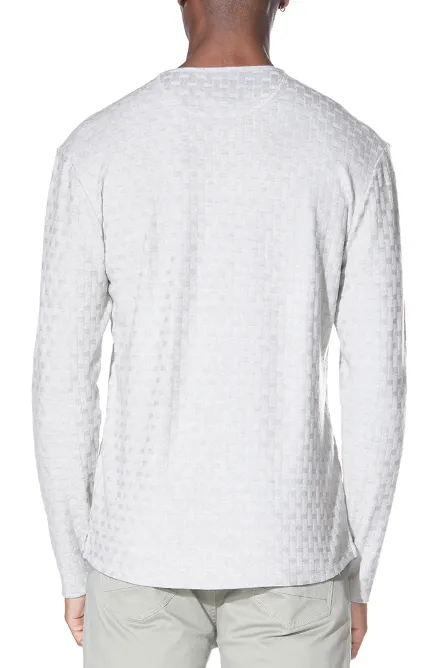 Folsom Basketweave Henley (Light Gray) - CYBER MONDAY SPECIAL
