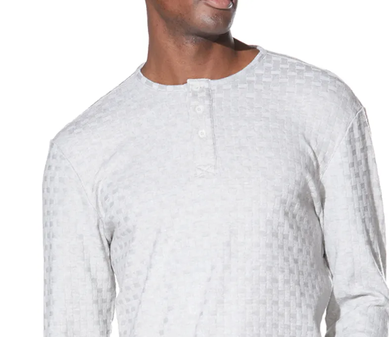 Folsom Basketweave Henley (Light Gray) - CYBER MONDAY SPECIAL