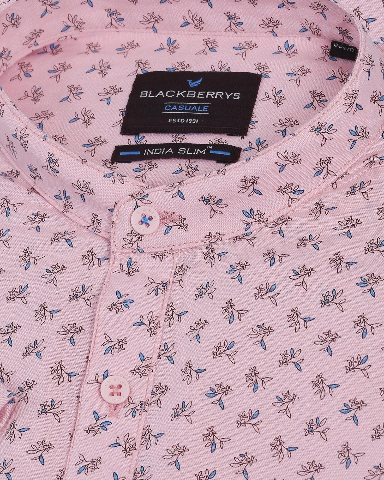 Formal Half Sleeve Pink Printed Shirt - Akio