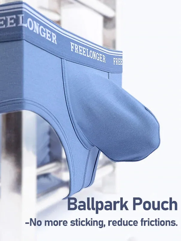 FreeLonger Men's Comfy Separate Big Pouch Boxer Briefs