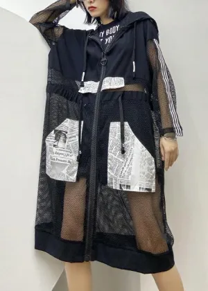 French hooded tulle fall dresses Fashion Ideas black Plus Size Dress