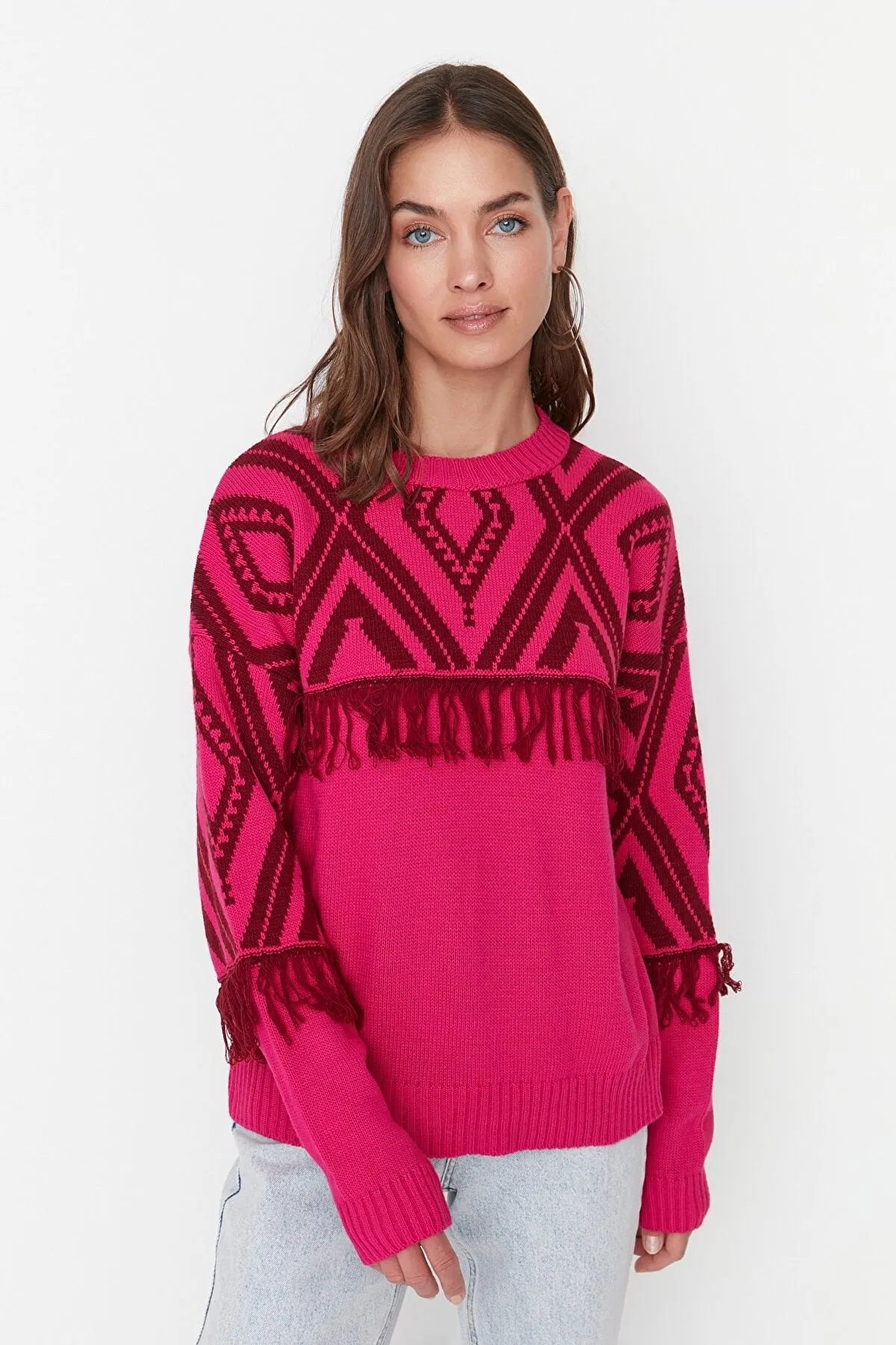 fuchsia sweater top
