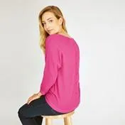 Fuschia Batwing Sweater