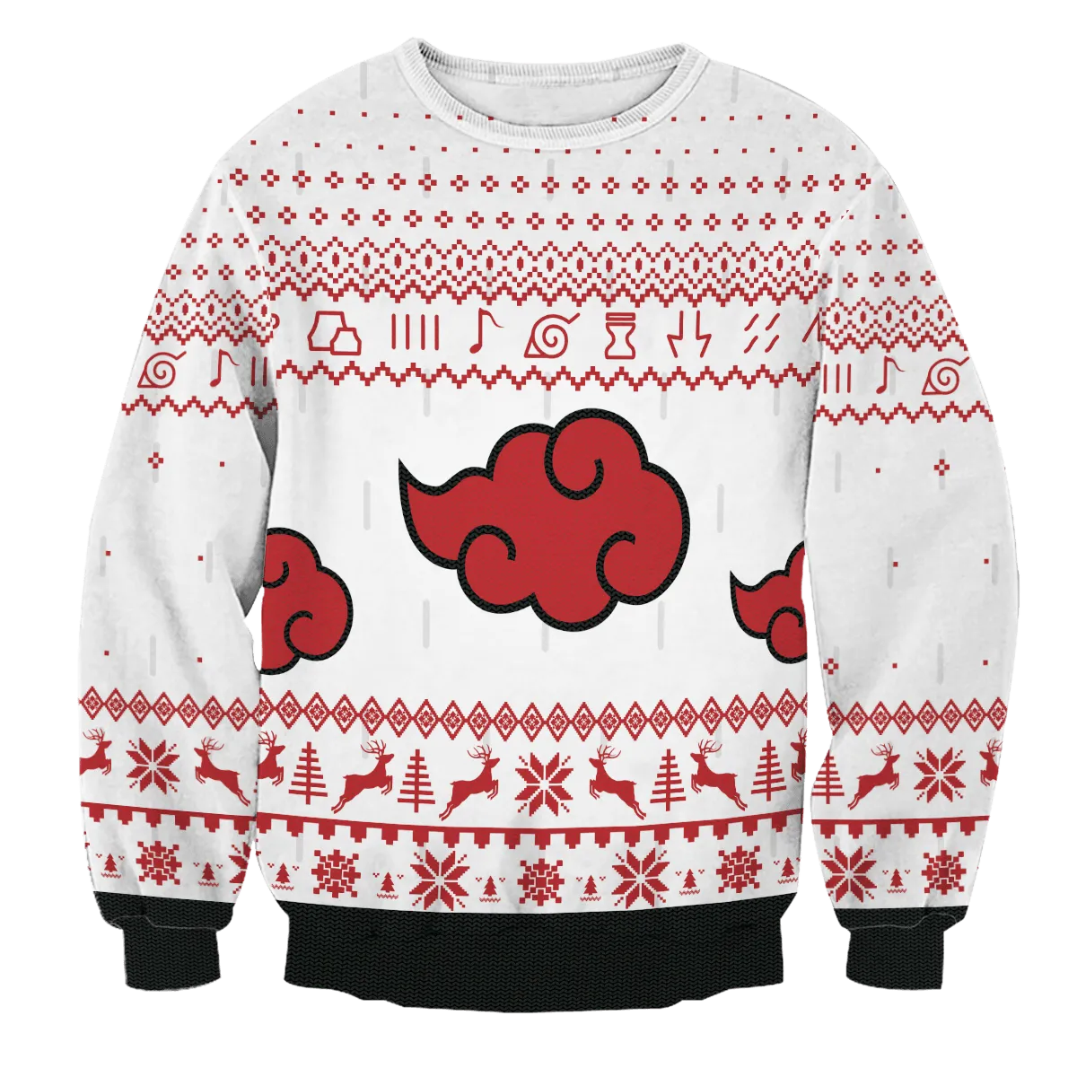 Giftngon - Akatsuki White Christmas Unisex Wool Sweater For Kids