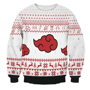 Giftngon - Akatsuki White Christmas Unisex Wool Sweater For Kids