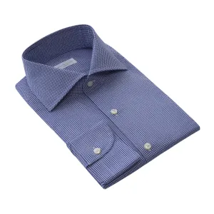 Gingham-Check Cotton Shirt in Blue