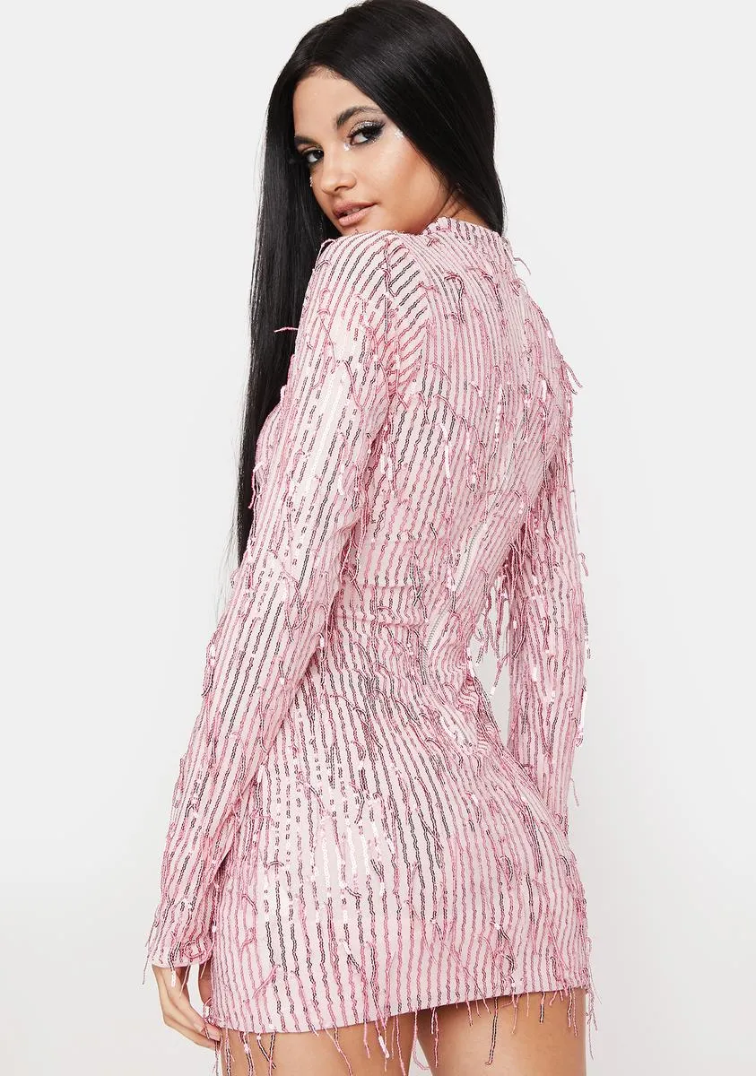 Girls Night Out Sequin Fringe Dress