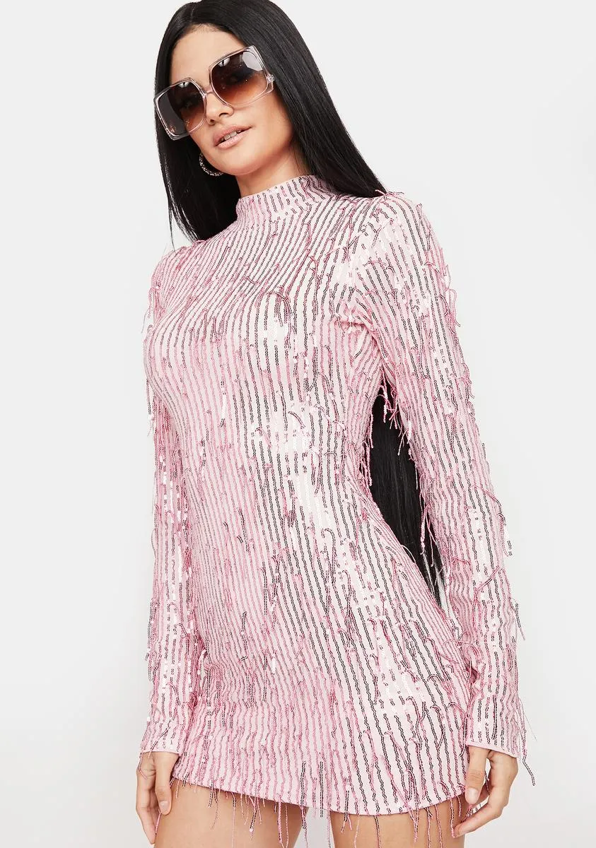 Girls Night Out Sequin Fringe Dress