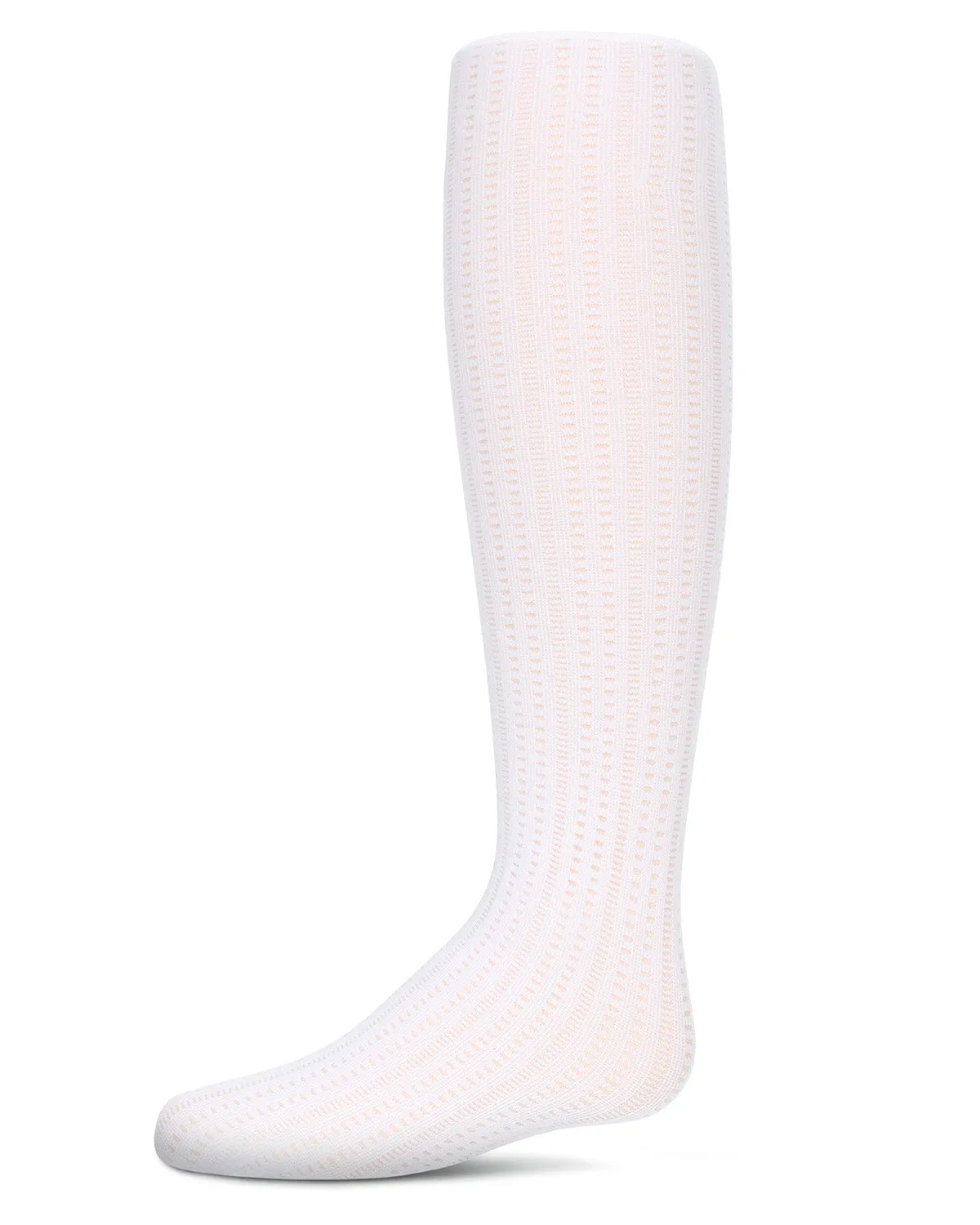 Girls' Railroad Flip Stitch Semi Opaque Nylon Tights