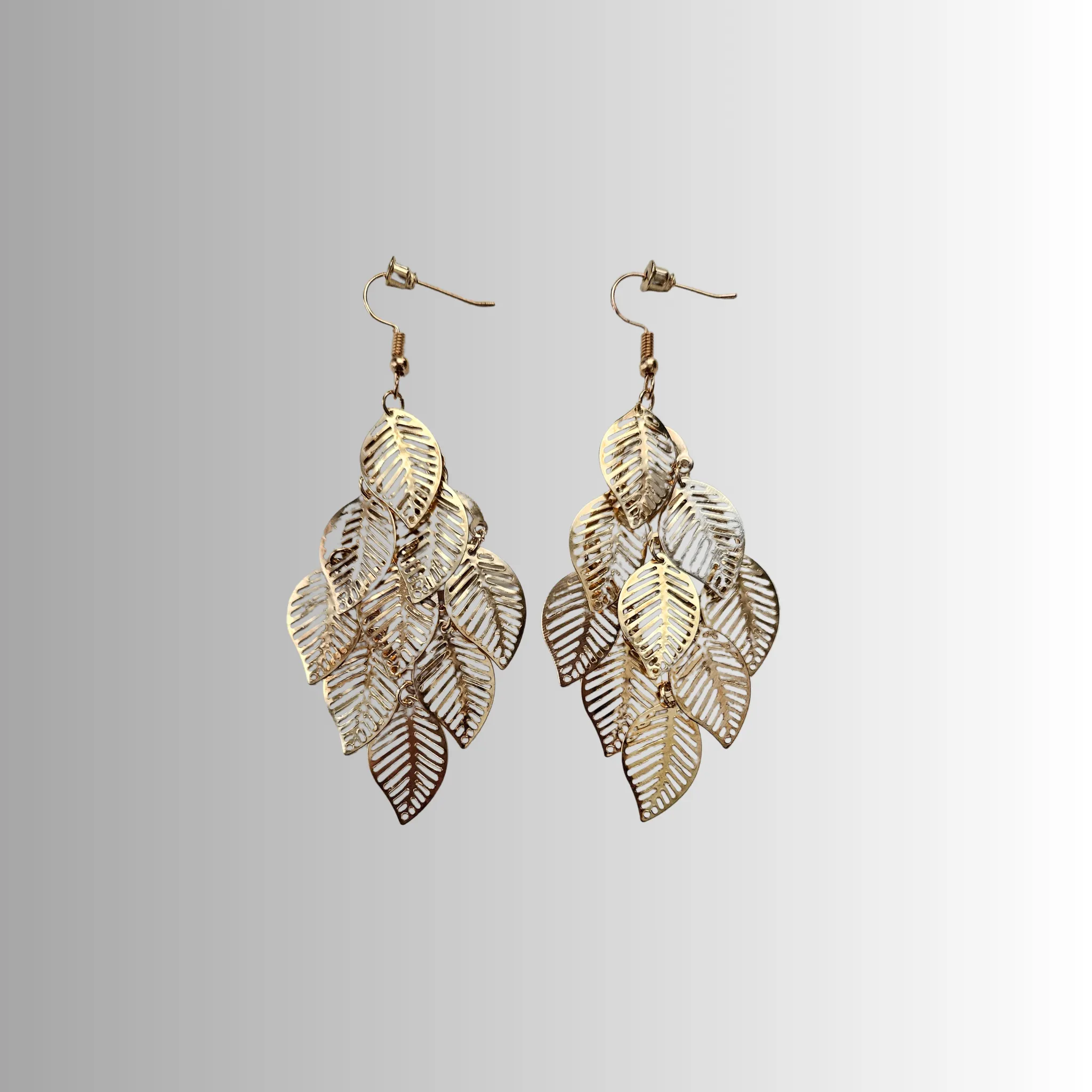 Gold Leaf Dangle Earrings