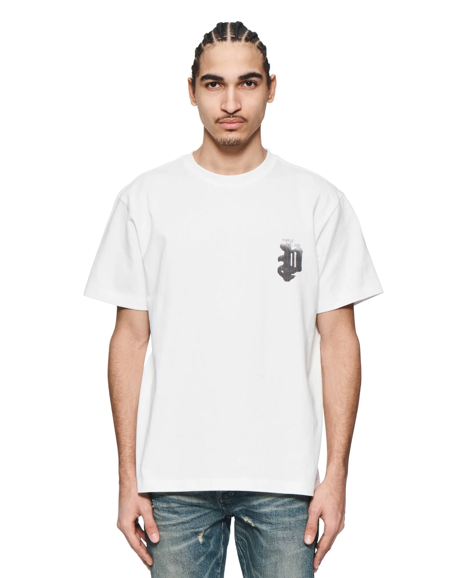 Gothic Halftone Tee - White
