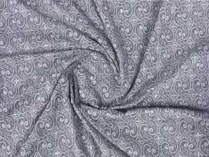 Gray Lakhnavi Embroidered Georgette Fabric