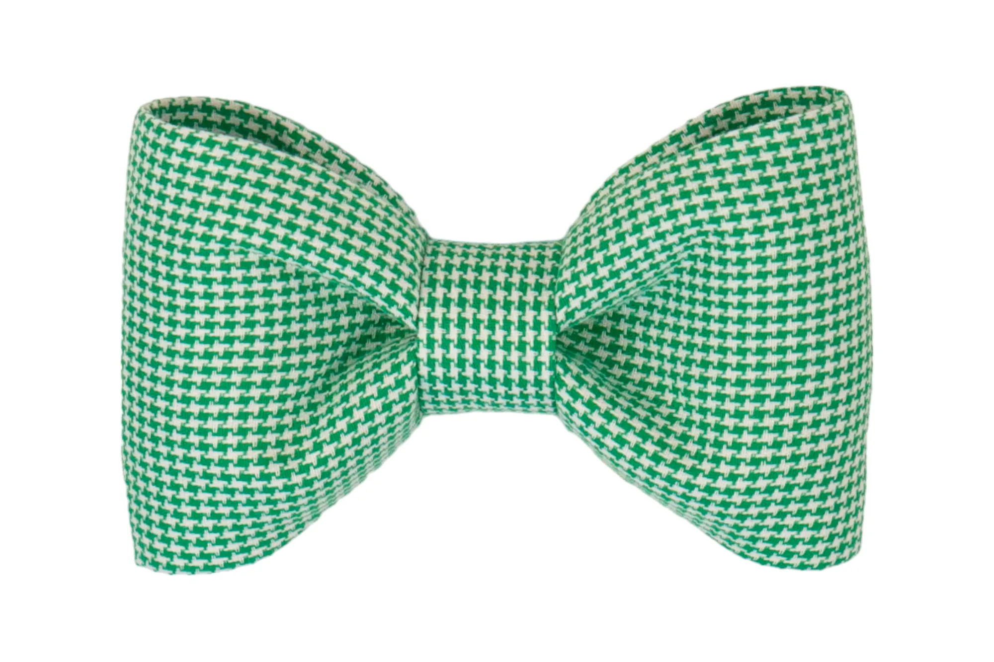 Green Houndstooth Dog Bow Tie