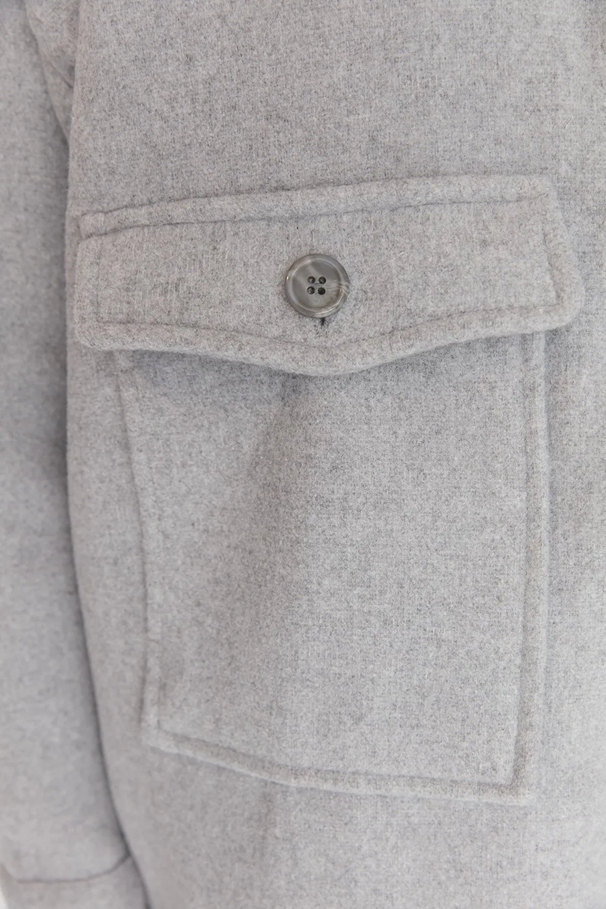 grey shirt jacket